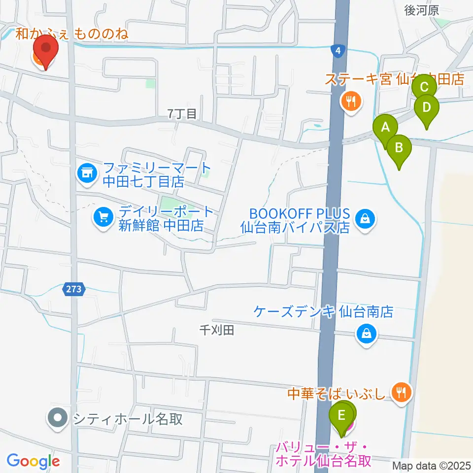 渡辺スタジオ周辺のホテル一覧地図