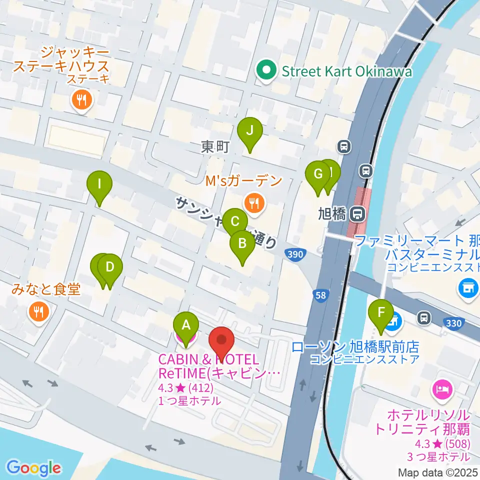 studio HYBRID周辺のホテル一覧地図