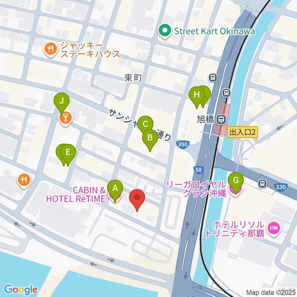 studio HYBRID周辺のホテル一覧地図