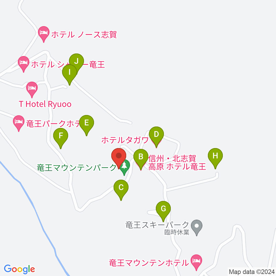 北志賀ホリデーイン周辺のホテル一覧地図