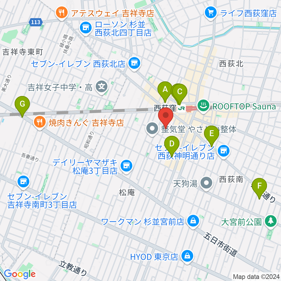 ベルク・バイオリン工房周辺のホテル一覧地図