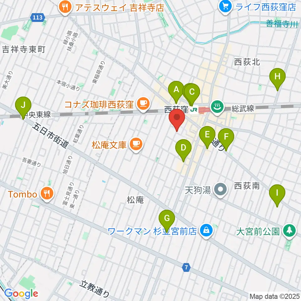 ベルク・バイオリン工房周辺のホテル一覧地図