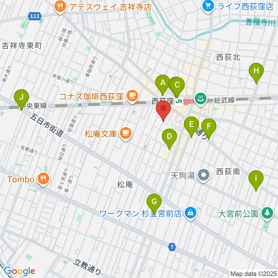 ベルク・バイオリン工房周辺のホテル一覧地図