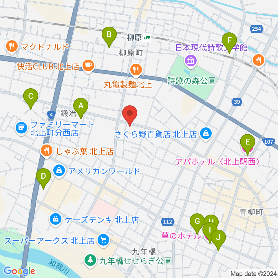 玉山音楽教室周辺のホテル一覧地図