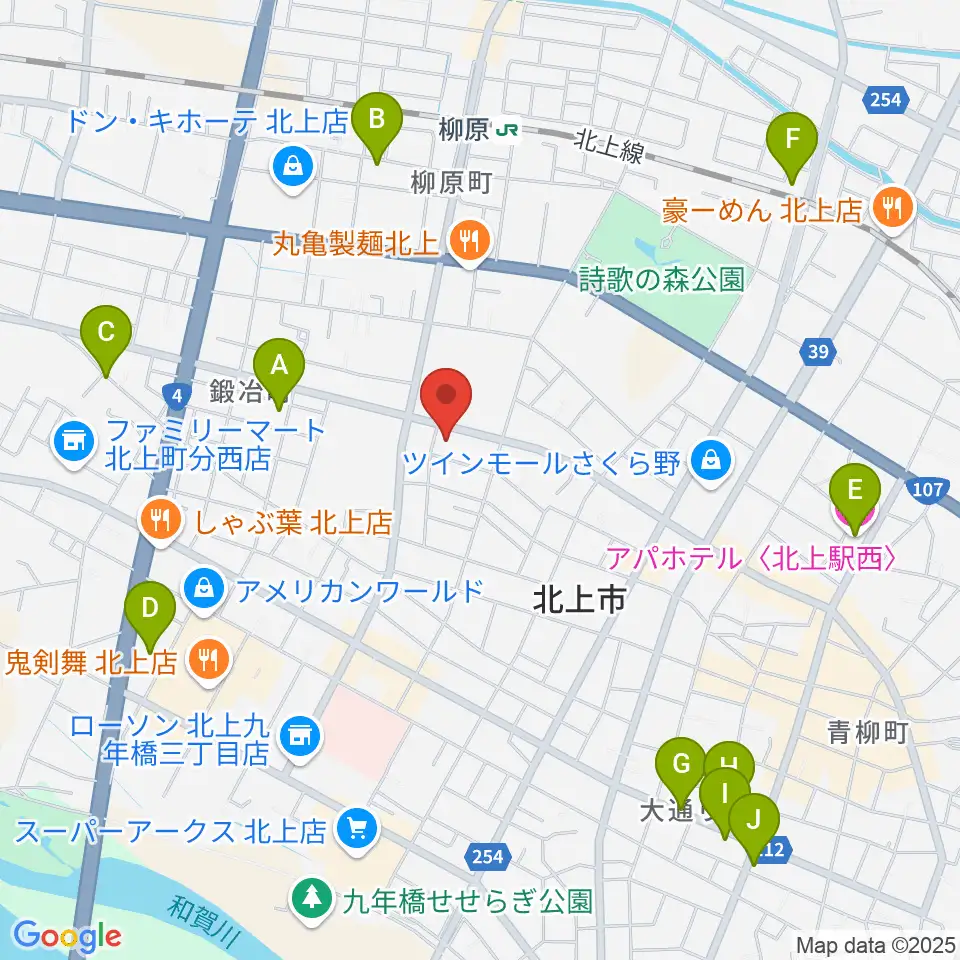 玉山音楽教室周辺のホテル一覧地図