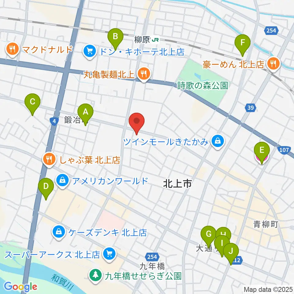 玉山音楽教室周辺のホテル一覧地図