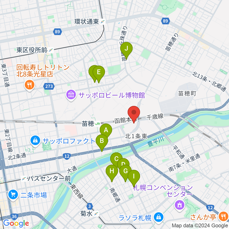 スタジオクリーム周辺のホテル一覧地図