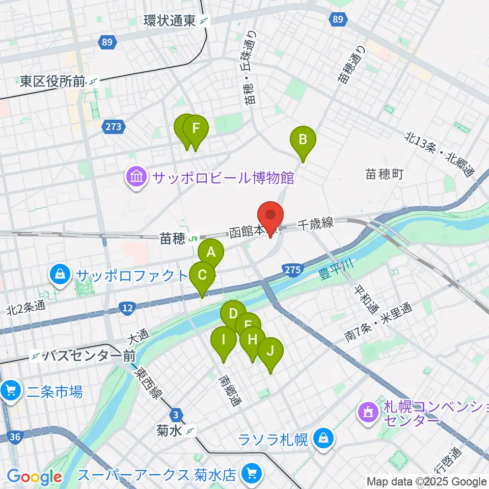 スタジオクリーム周辺のホテル一覧地図
