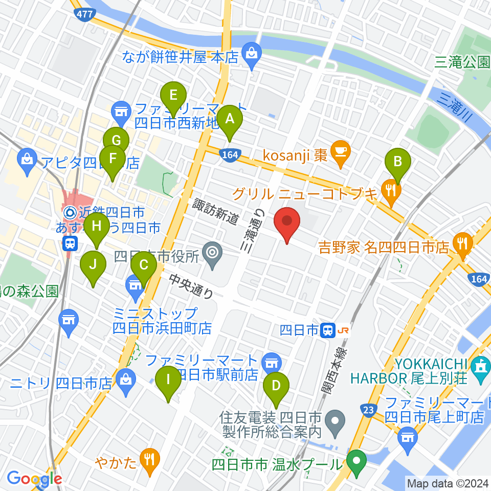 石田ピアノ教室周辺のホテル一覧地図
