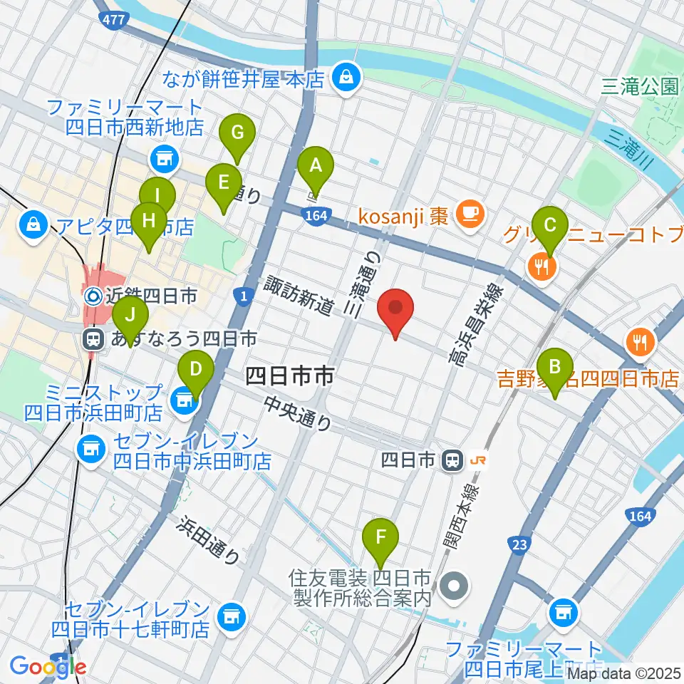 石田ピアノ教室周辺のホテル一覧地図