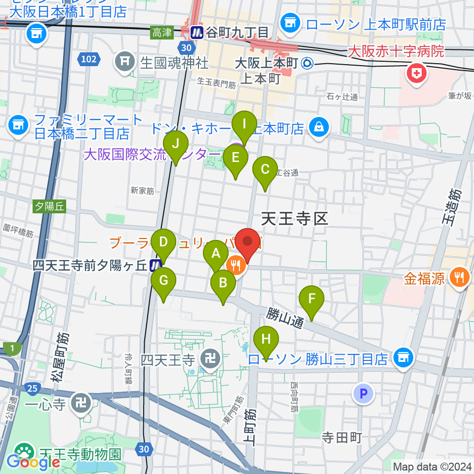 薮内音楽教室周辺のホテル一覧地図