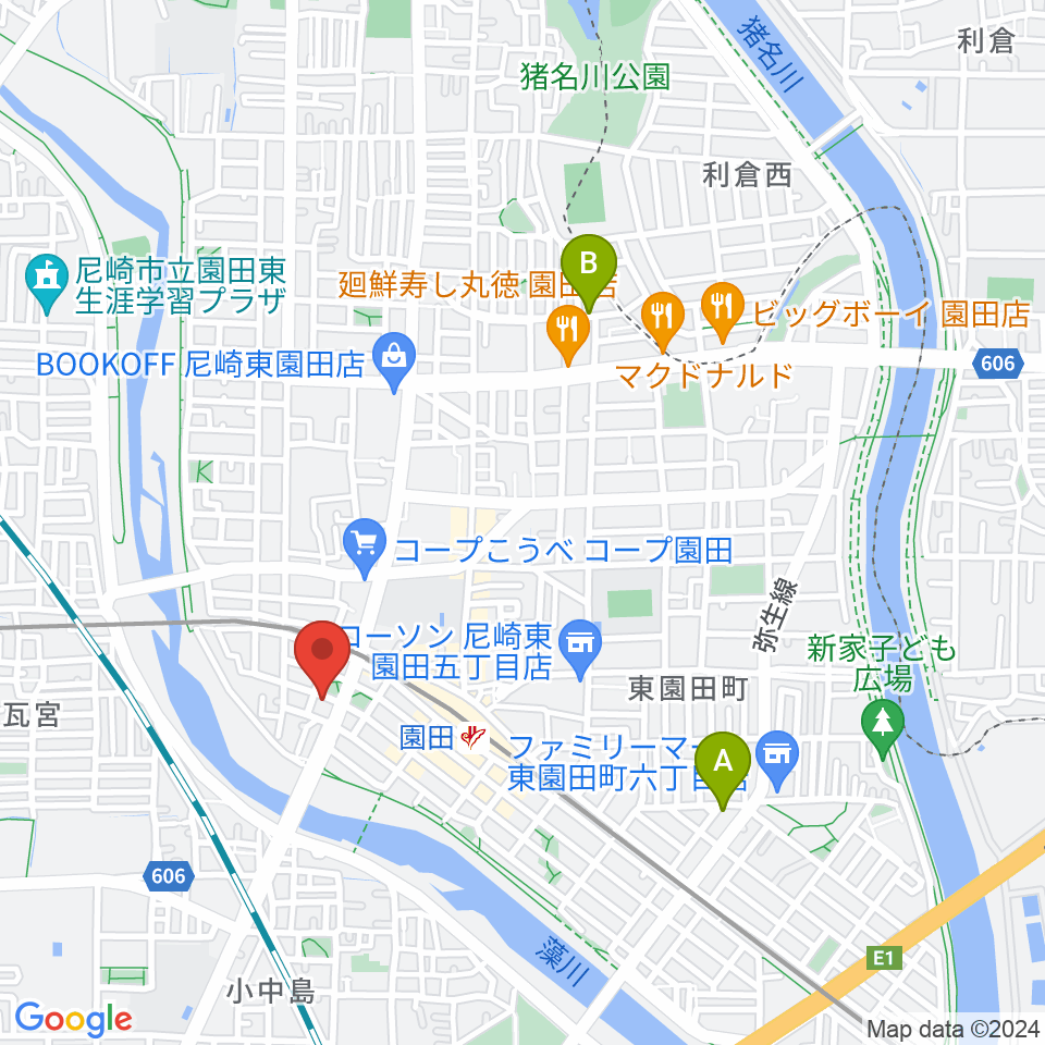 音楽教室アワーズ周辺のホテル一覧地図