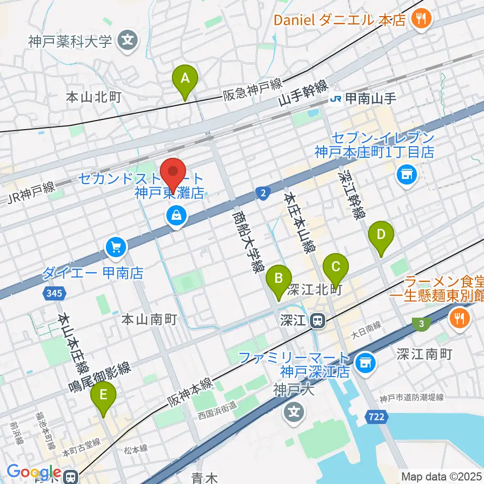 はな音楽教室周辺のホテル一覧地図