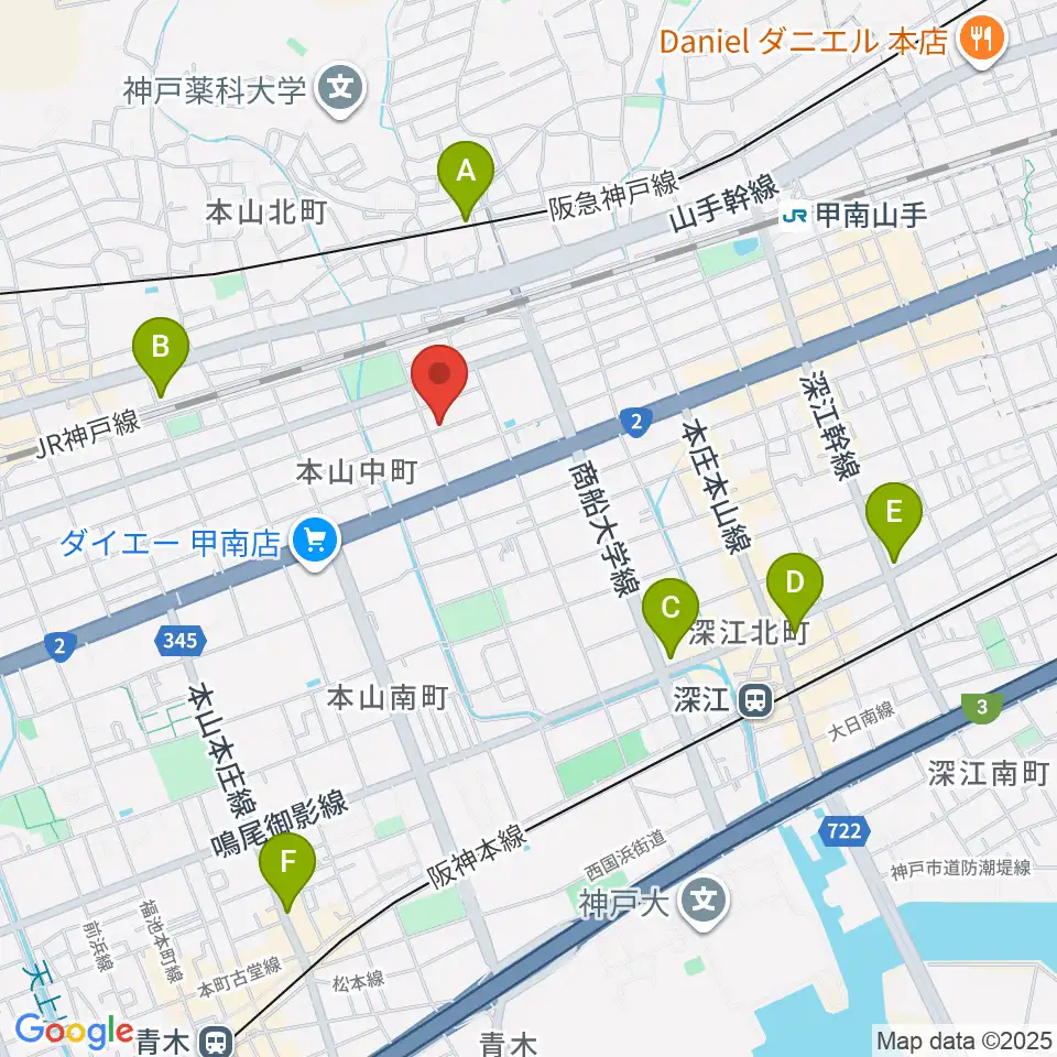 はな音楽教室周辺のホテル一覧地図