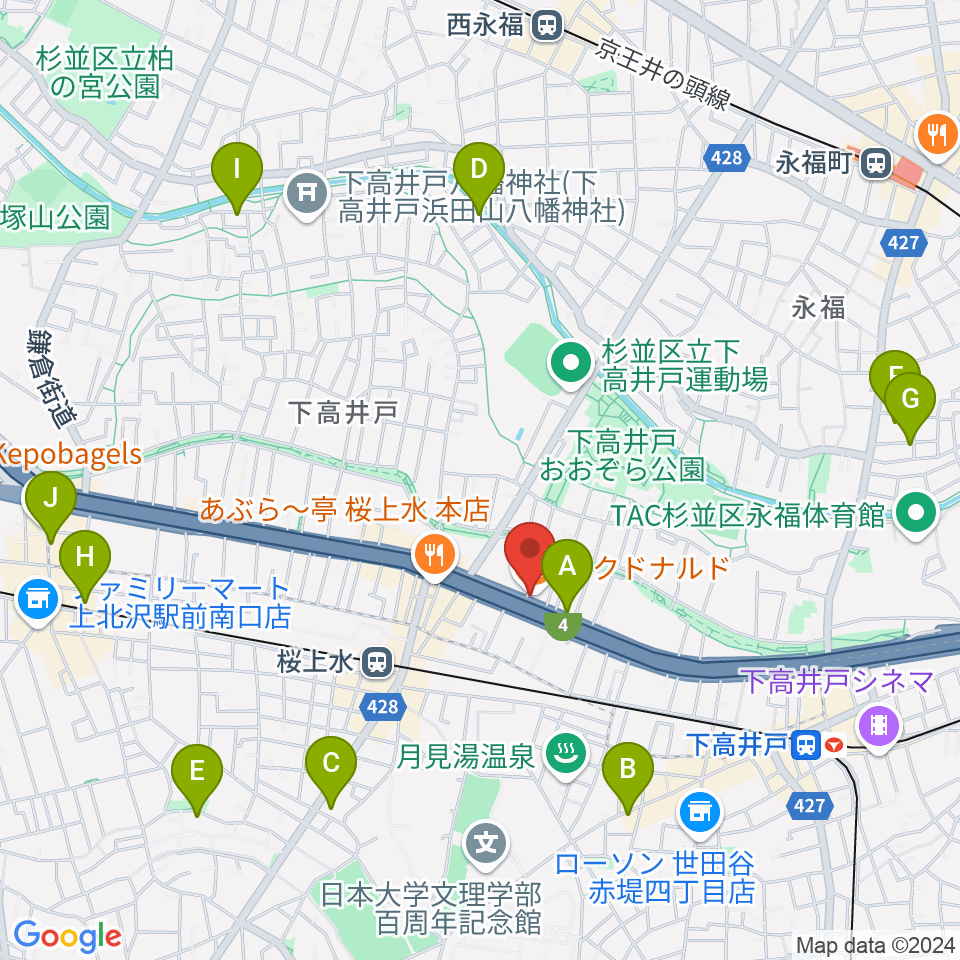 バイオリンレガート周辺のホテル一覧地図