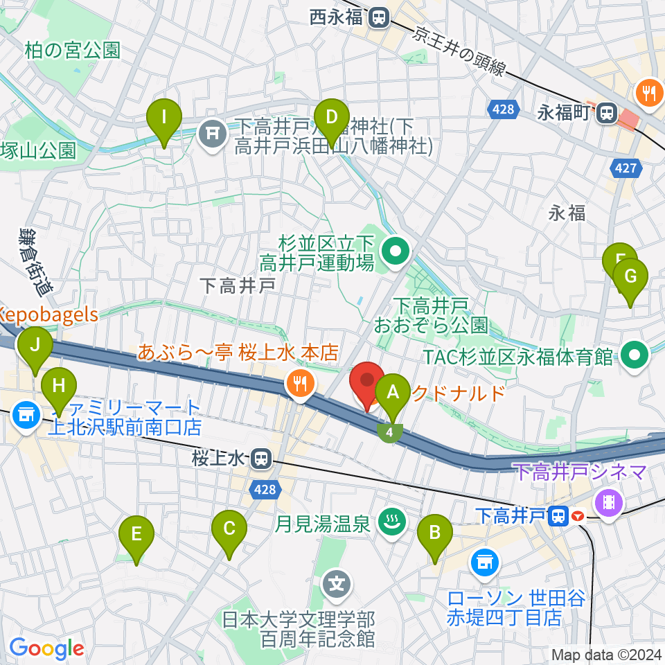 バイオリンレガート周辺のホテル一覧地図