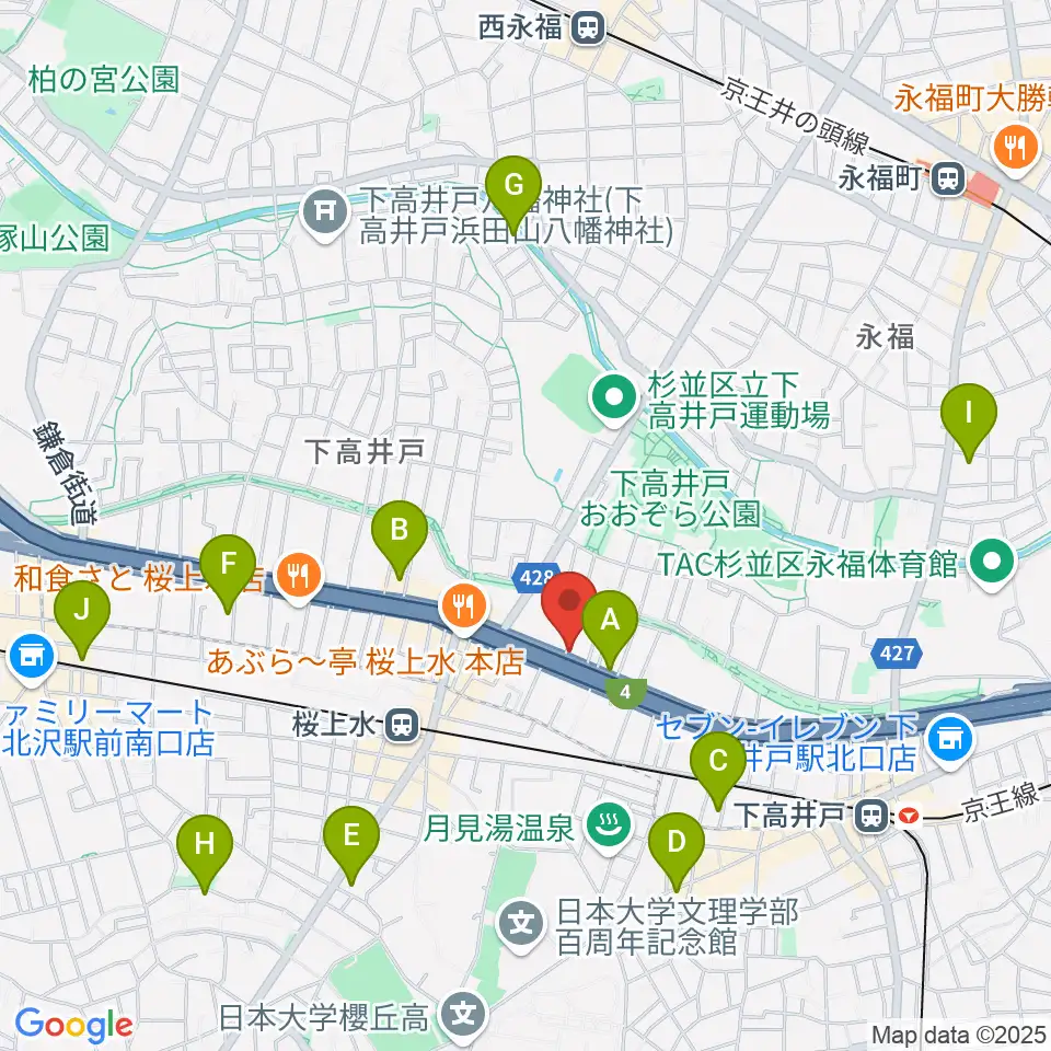 バイオリンレガート周辺のホテル一覧地図