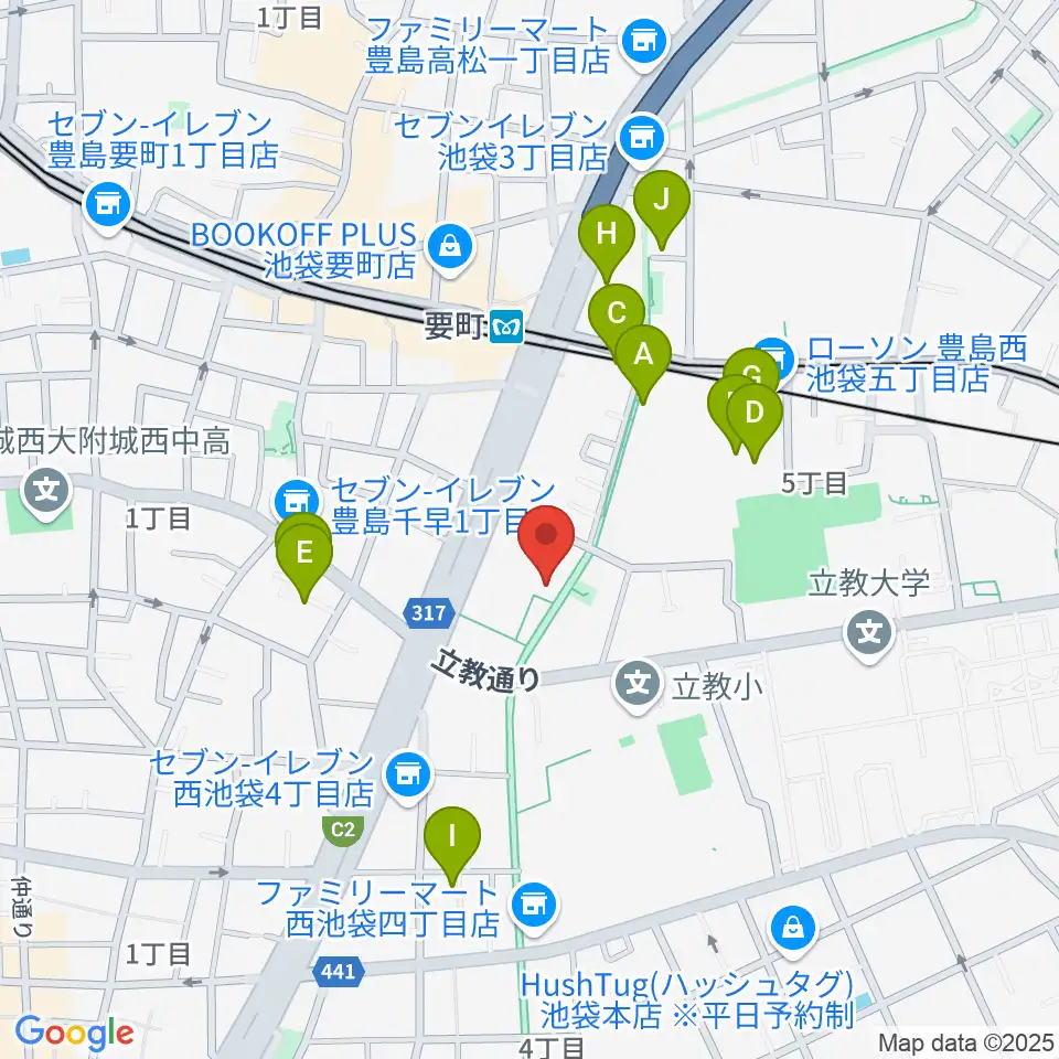 河野ギター製作所周辺のホテル一覧地図