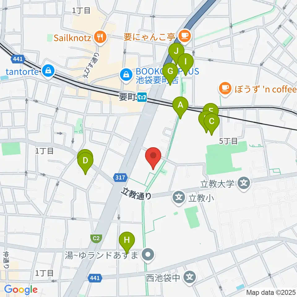 河野ギター製作所周辺のホテル一覧地図