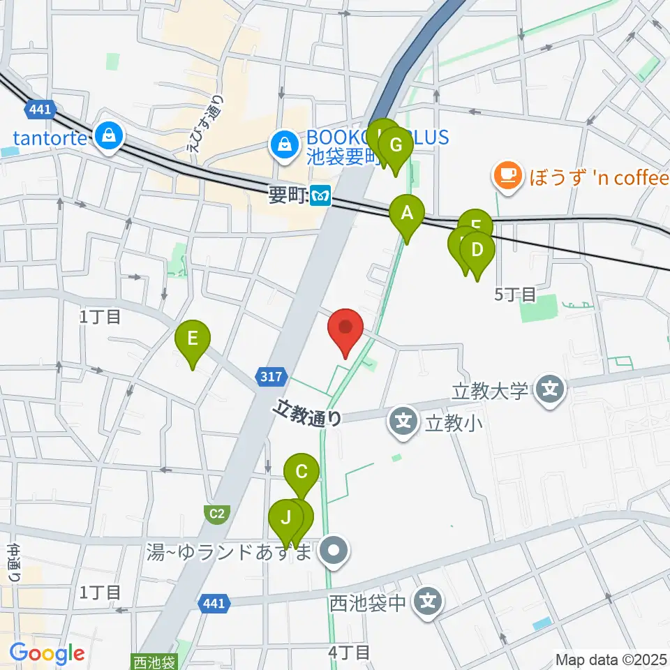 河野ギター製作所周辺のホテル一覧地図