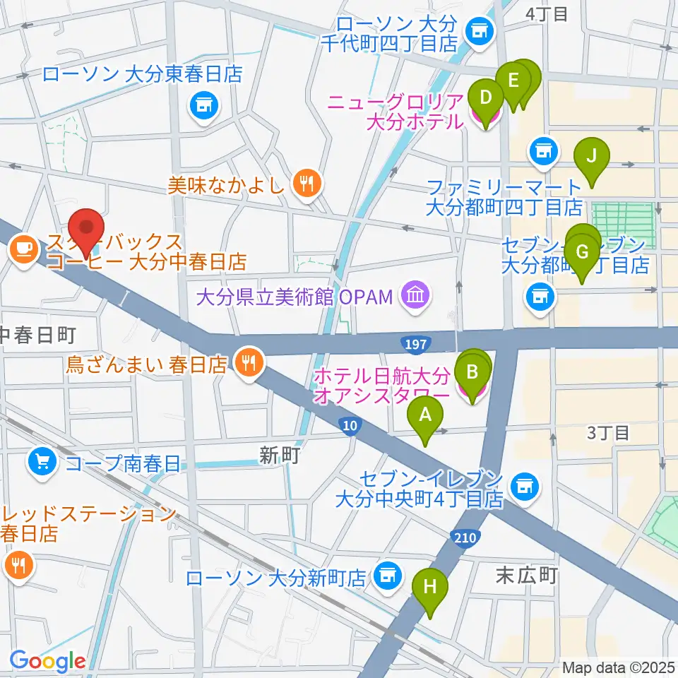 平和楽器周辺のホテル一覧地図