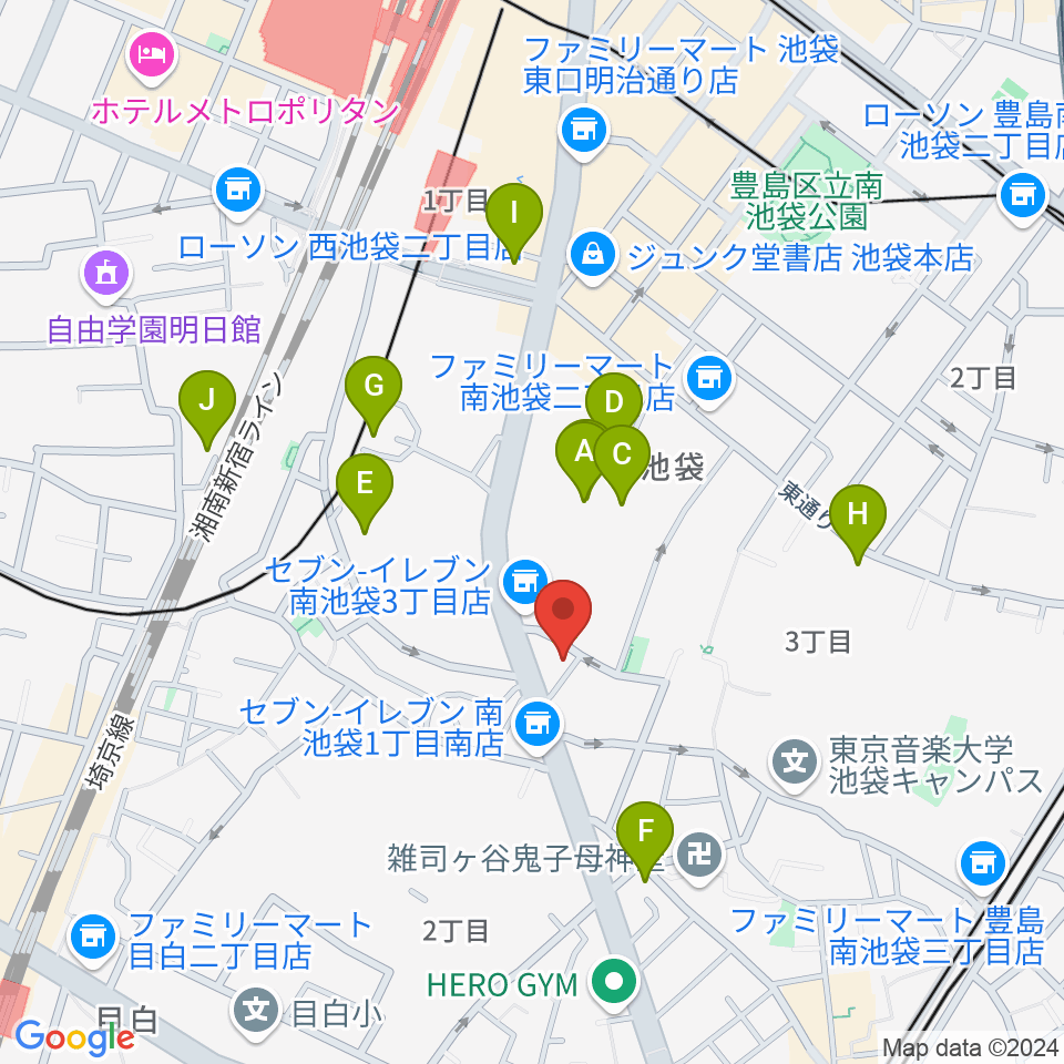 FANA周辺のホテル一覧地図