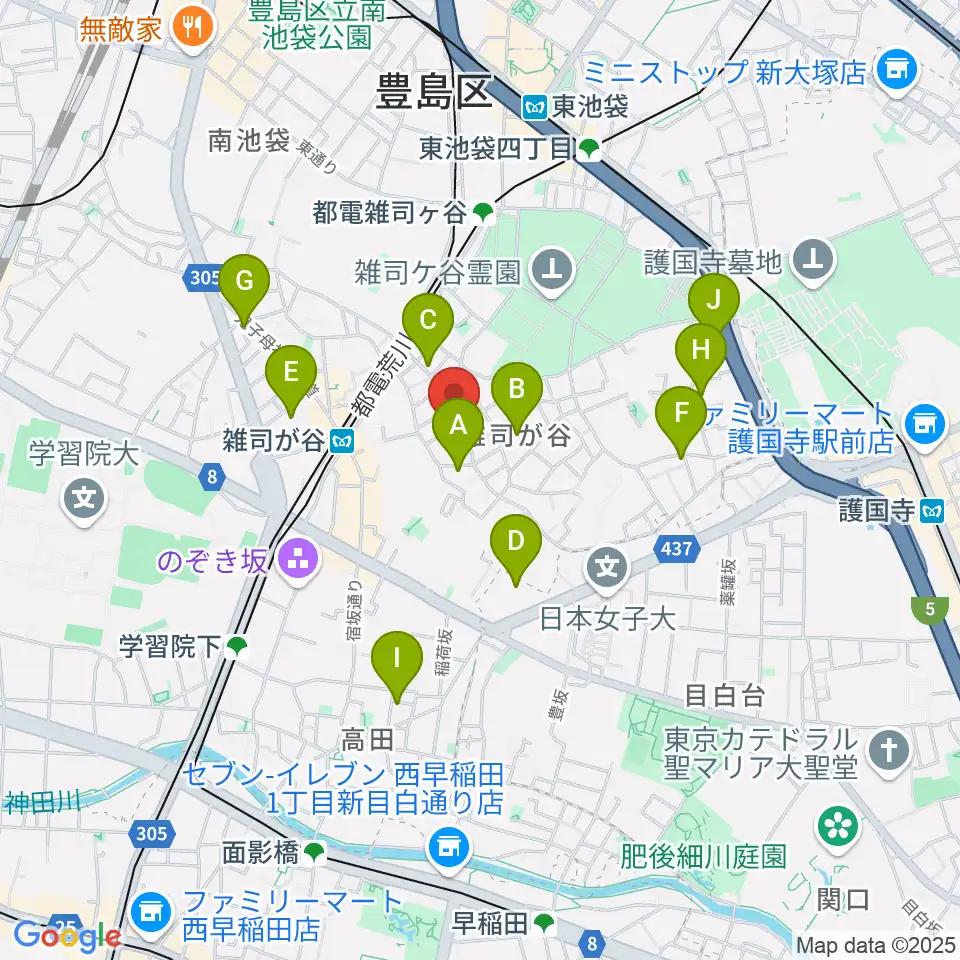 ギター専門店FANA東京周辺のホテル一覧地図