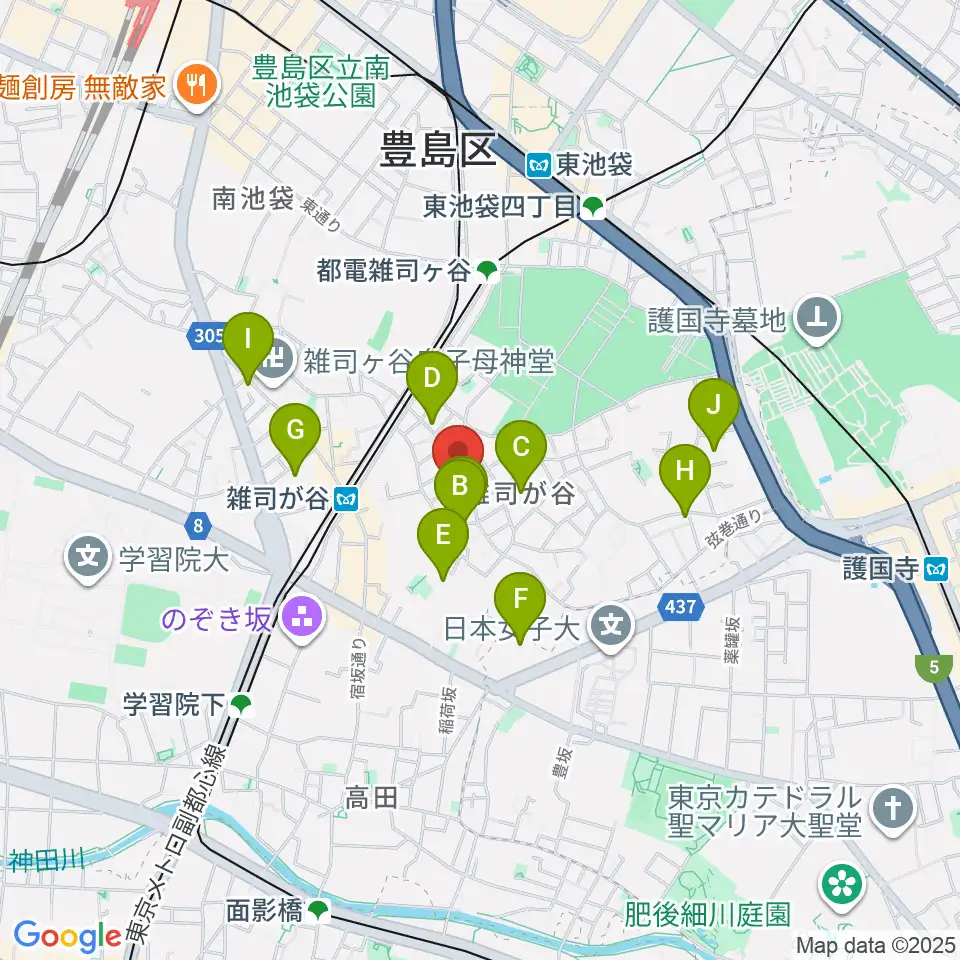 ギター専門店FANA東京周辺のホテル一覧地図
