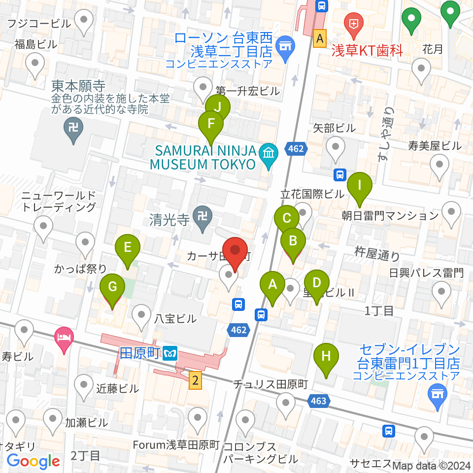 コマキ楽器 ジャパンパーカッションセンター周辺のホテル一覧地図