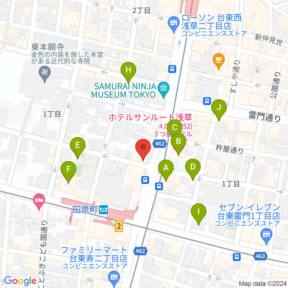 コマキ楽器 ジャパンパーカッションセンター周辺のホテル一覧地図