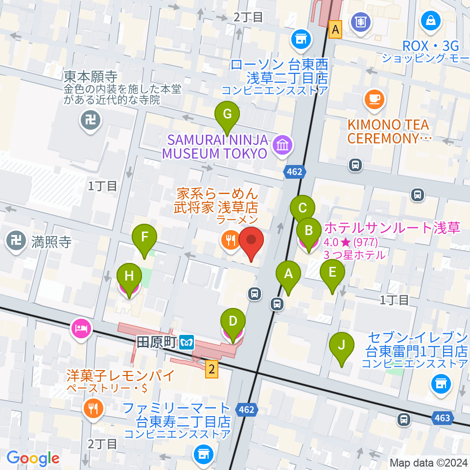 コマキ楽器 ジャパンパーカッションセンター周辺のホテル一覧地図