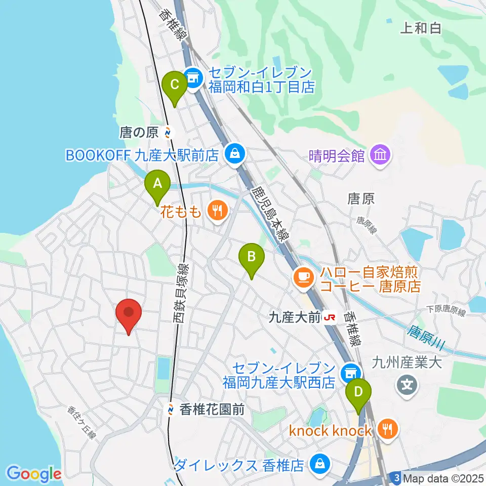 香住ケ丘ミュージック・スクール周辺のホテル一覧地図