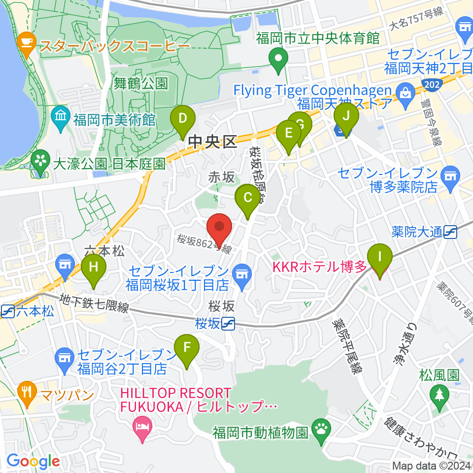 桜坂スタジオスタッフ周辺のホテル一覧地図