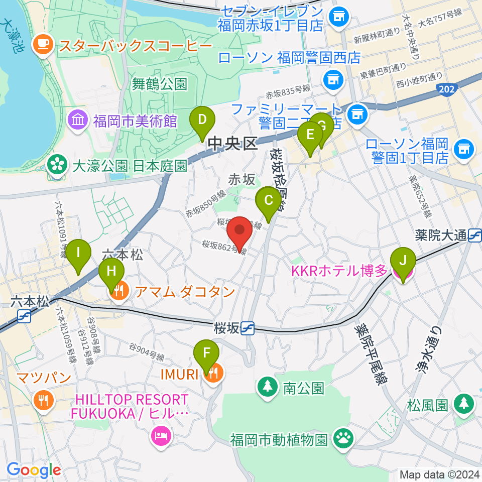 桜坂スタジオスタッフ周辺のホテル一覧地図