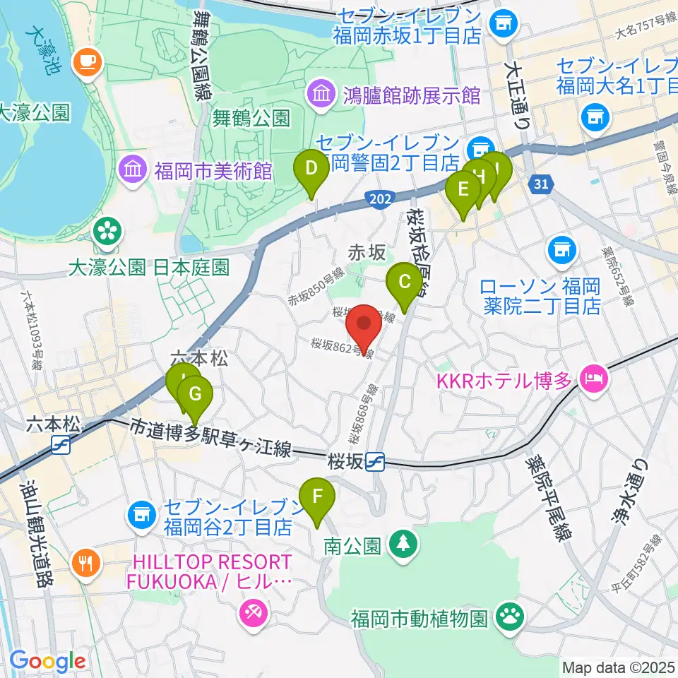 桜坂スタジオスタッフ周辺のホテル一覧地図