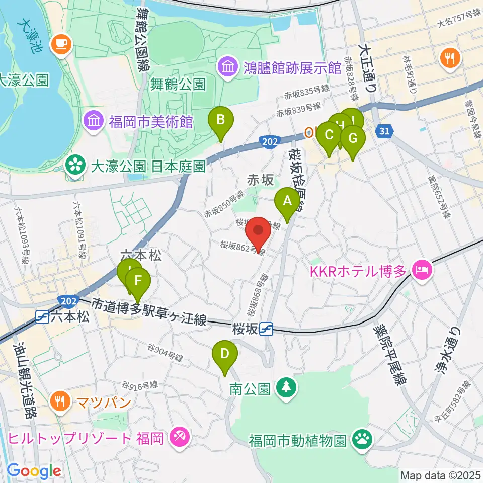 桜坂スタジオスタッフ周辺のホテル一覧地図