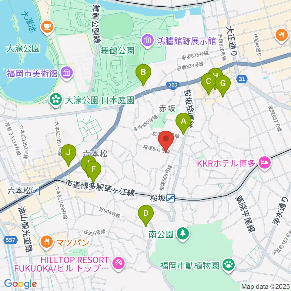 桜坂スタジオスタッフ周辺のホテル一覧地図