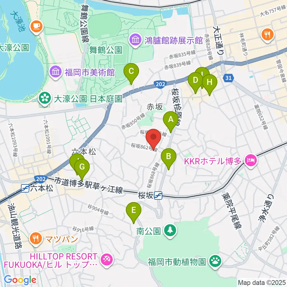 桜坂スタジオスタッフ周辺のホテル一覧地図