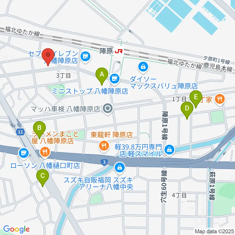 陣原LAZY周辺のホテル一覧地図