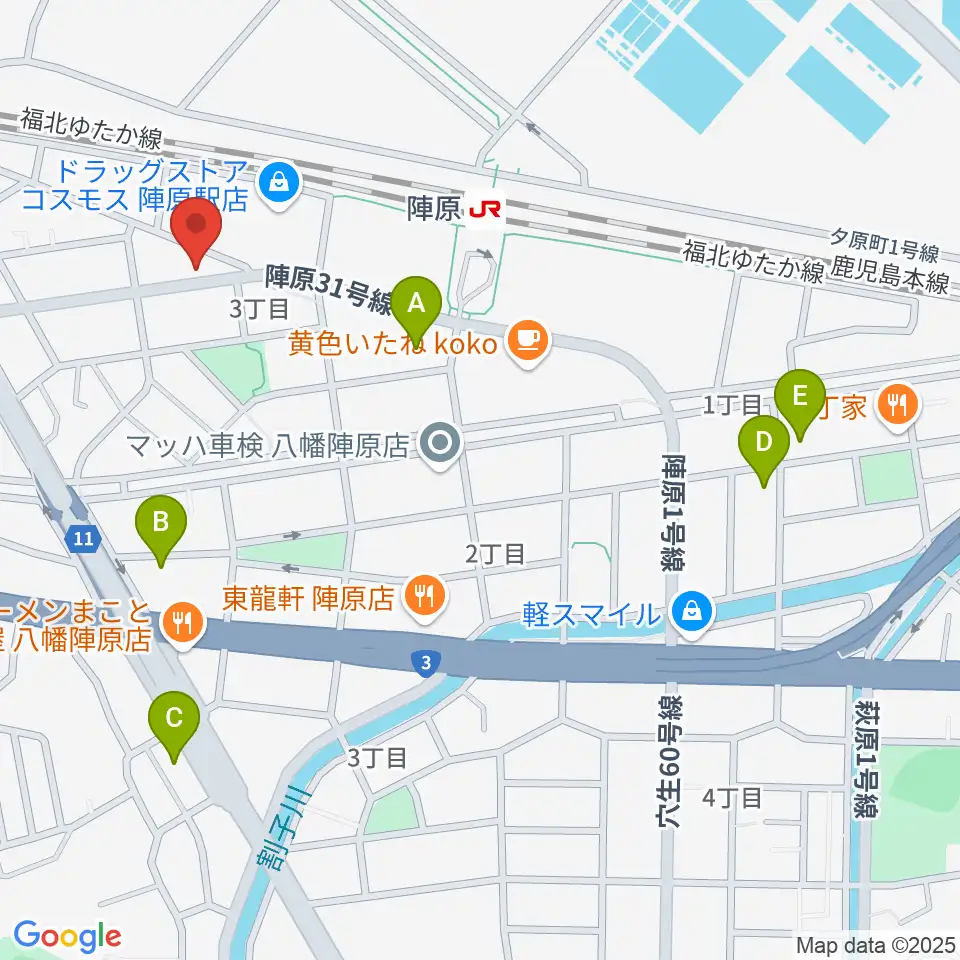陣原LAZY周辺のホテル一覧地図