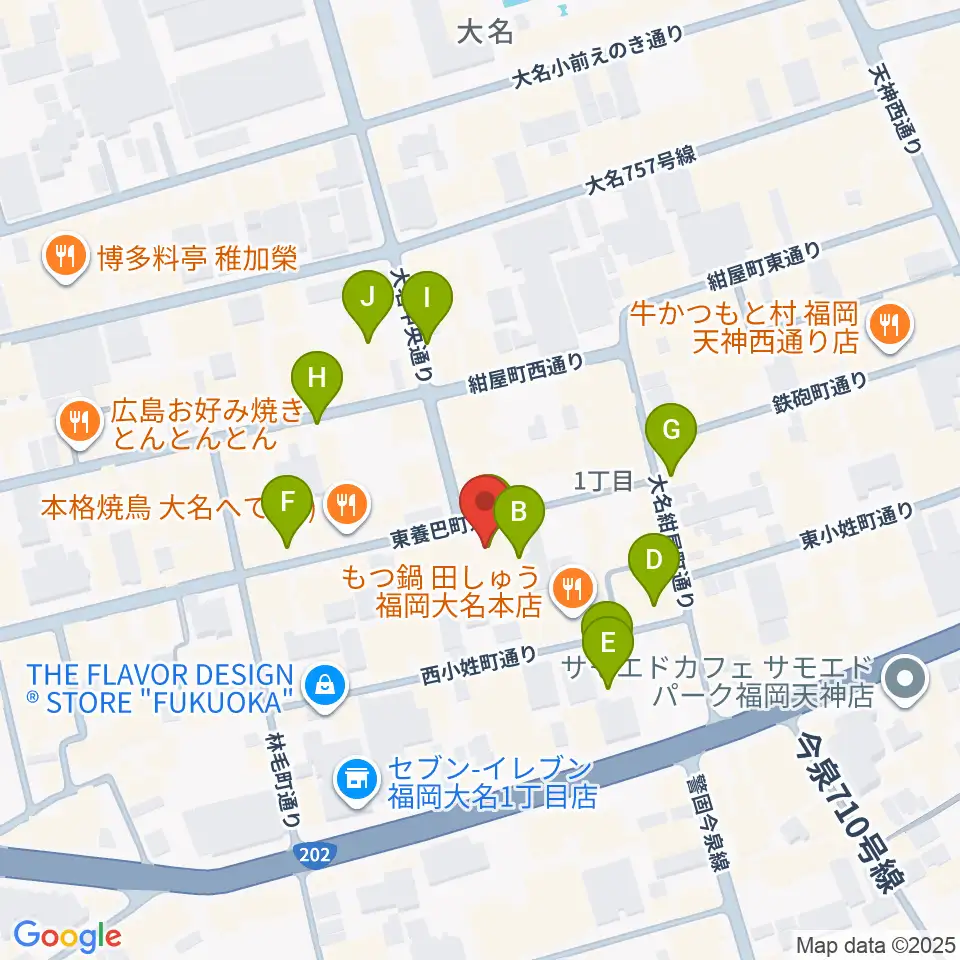 大名MKホール周辺のホテル一覧地図
