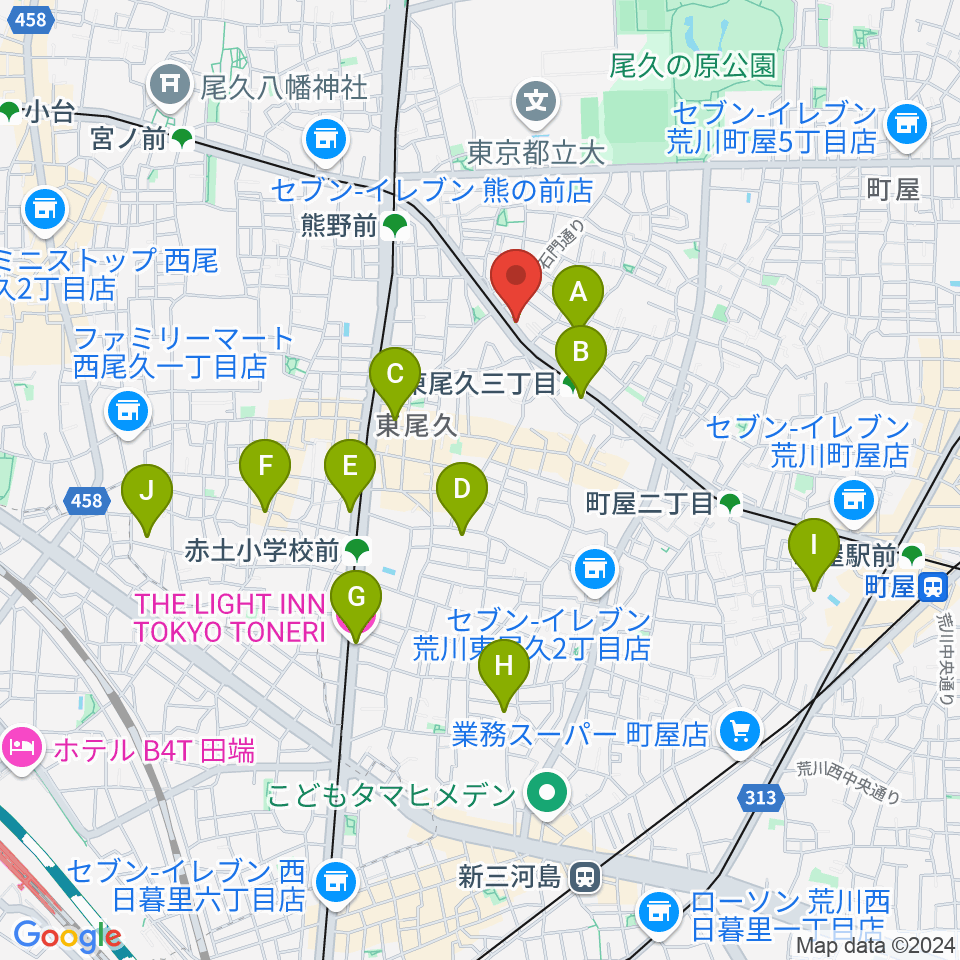 三味線かとう周辺のホテル一覧地図