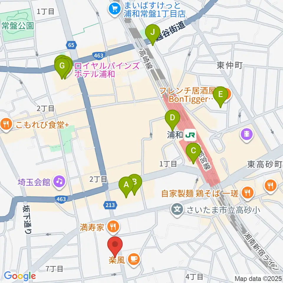 柏屋楽器フォーラム周辺のホテル一覧地図