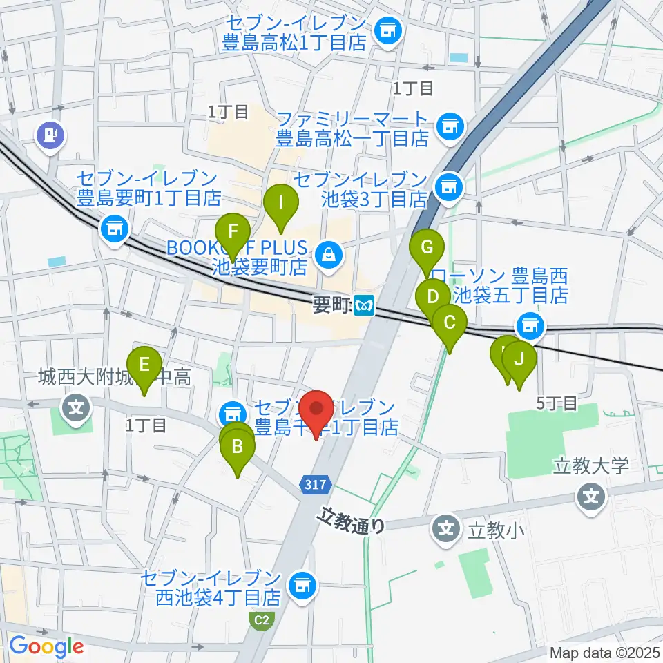 黒坂音楽工房周辺のホテル一覧地図