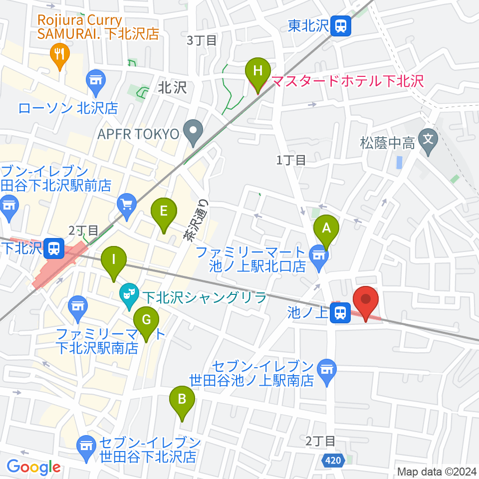 ヤマテピアノ周辺のホテル一覧地図