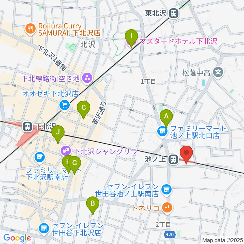 ヤマテピアノ周辺のホテル一覧地図