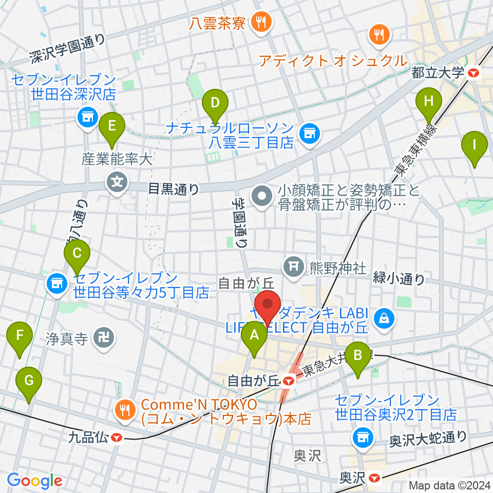 ラマンダ シャンソン教室周辺のホテル一覧地図