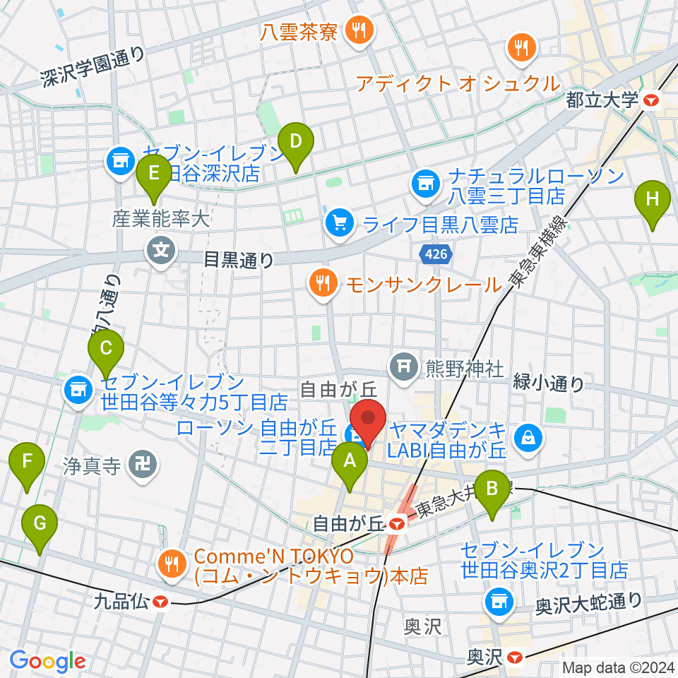 ラマンダ シャンソン教室周辺のホテル一覧地図