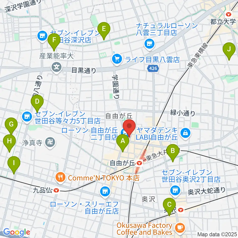 ラマンダ シャンソン教室周辺のホテル一覧地図