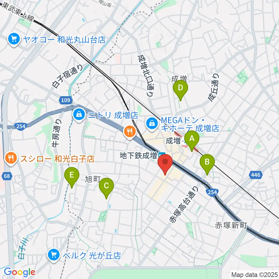 サクライ楽器 成増本店周辺のホテル一覧地図